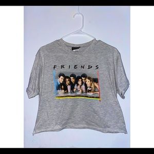 Small FRIENDS Grey Crop Top
